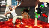 GTA 5 : Franklin & Shinchan Hanging On Extreme Lava Challenge GTA 5 !