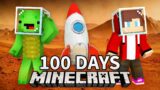 JJ and Mikey Survived 100 Days on a MARS in Minecraft Maizen