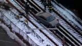 LIRR service suspended due to vehicle on tracks