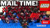 Lego Mail Time with the Brick Scavenger including Series 25, custom minifigures, and Army Builders!