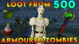 Loot from 500 Armoured zombies and testing the new Zombie Axe!