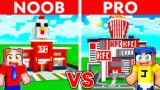 NOOB vs PRO: KFC HOUSE BUILD CHALLENGE in Minecraft!