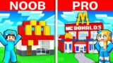 NOOB vs PRO: MODERN MCDONALDS HOUSE BUILD CHALLENGE in Minecraft!