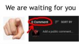 Only You Can Comment On This Video. (Real)