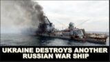 WATCH: Ukraine says it successfully destroyed a Russian landing vessel in the Black Sea | SKY WAVE