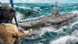 Why U.S. Aircraft Carriers Are the Safest Ships Ever During MONSTER WAVES: You Won't Believe It