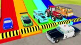 Big & Small Choo-Choo McQueen Boy, King Dinoco vs Pixar Car,Tow Mater vs DOWN OF DEATH -BeamNG.Drive