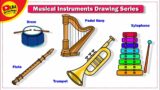 5 Musical Instruments Drawings
