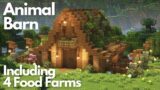 ANIMAL BARN INCLUDING 4 FOOD FARMS | Minecraft Tutorial | Java [1.20.4]