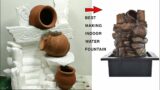 Amazing Styrofoam Indoor Tabletop Waterfall Fountain | How to Make a Terracotta Pot Water Fountains