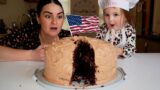 Brits Try [DEVIL'S FOOD CAKE] for the first time! (She Got a HAT & APRON)