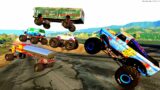 CHASE EL TORO LOCO Monster jam trucks Tag games Death Decent Destruction and Beamngdrive