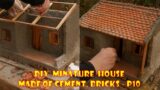 DIY Miniature House Made of Cement, Bricks and Terracotta Tiles – P10