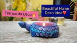 DIY TERRACOTTA CANDLE HOLDER | DIY CANDLE DECORATION | Easy terracotta deco ideas | #diy #craft