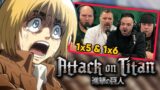 First time watching Attack on Titan reaction episodes 1X5 & 1X6 (Sub)