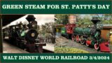 Green Steam For St. Patty's Day: Walt Disney World Railroad 3/4/2024