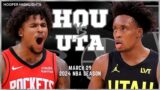 Houston Rockets vs Utah Jazz Full Game Highlights | Mar 29 | 2024 NBA Season