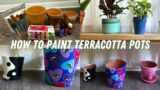 How to Paint and Seal Terracotta Pots & Saucers using Acrylic Paint, POSCA markers and Rust-Oleum