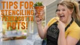 How to Seal and Paint Terracotta Pots with Stencils