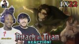 LEVI to the rescue! His first time reacting to ATTACK ON TITAN | EPISODE 22 REACTION (w/Subtitles)