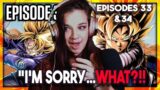 Lauren Reacts! DBZ Abridged Episodes 33 & 34 *I'm sorry….WHAT?!!*