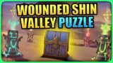 Luxurious Chest at Wounded Shin Valley (four sealed elemental monument puzzle) Genshin Impact 3.4