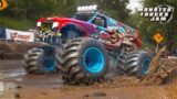 Monster Truck Mayhem Mud Battle : JCB to the Rescue! Off-Road Disaster | Monster Riders Adventures