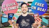 My Top 10 Light/Family Games on Board Game Arena!