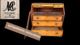 RESTORATION of Broken Old Vintage Writing Bureau Desk