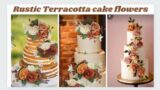 Rustic Terracotta flowers cakes#ring #wedding#birthday#Anniversary# engagement #2024#shorts#shorts