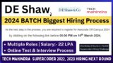 Tech Mahindra Supercoder | DE Shaw Registration Mail | Online Exam & Interview | Salary:- 22 LPA