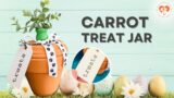 Terracotta Carrot Dog Treat Jar