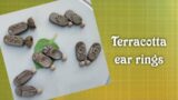 Terracotta oval shaped ear rings with cookie cutter#terracotta #youtube