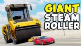 The BELAZ Has Been DETHRONED! MASSIVE Steamroller Flattens EVERYTHING – BeamNG Mods