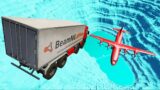 Throwing Cars At Airplane Frozen Leap Of Death –  BeamNG.Drive
