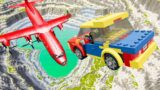 Throwing Lego Cars At Red Tasticola Airplane Leap Of Death   BeamNG Drive