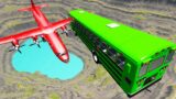 Throwing School Busses At Red Tasticola Airplane Leap Of Death –  BeamNG.Drive
