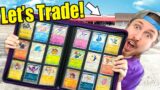 Trading Pokemon Cards TO FANS for a SHINY Binder!