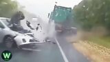 Tragic Moments! Shocking Road Moments Filmed Seconds Before Disaster Leaving Skeptics Terrified !