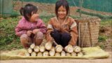 Two poor children cleaned the house and dug up bamboo shoots to sell –  Ly Ton Quang