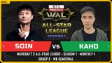 WC3 – [ORC] Soin vs Kaho [NE] – WB Semifinal – Warcraft 3 All-Star League Season 1 Monthly 1