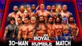 WWE 2K24: 30-Man Royal Rumble Match Epic Gameplay!