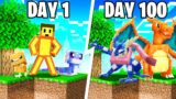 We Spent 100 DAYS in SKYBLOCK POKEMON as Rivals! (Minecraft Cobblemon)