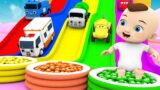 Wheels On The Bus – Baby's car wash garage and color-changing candy tank Nursery Rhymes & Kids Songs