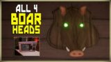 Where To Find All 4 Boar Heads In Hello Neighbor 2 | How To Open The Microwave | Map Piece Puzzle