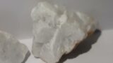pure white crystals one stone broken in pieces