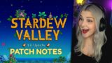 this is HUGE | reacting to the Stardew Valley 1.6 Patch Notes