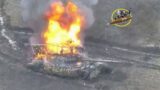 Horrifying Moments! How Ukrainian Drones Destroy Russian Troops on Top of Tanks Near Avdiivka