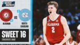 Alabama vs. North Carolina – Sweet 16 NCAA tournament extended highlights