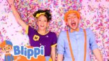 Blippi Visits the Color Factory | Blippi and Meekah's Adventures for Kids | Moonbug Kids